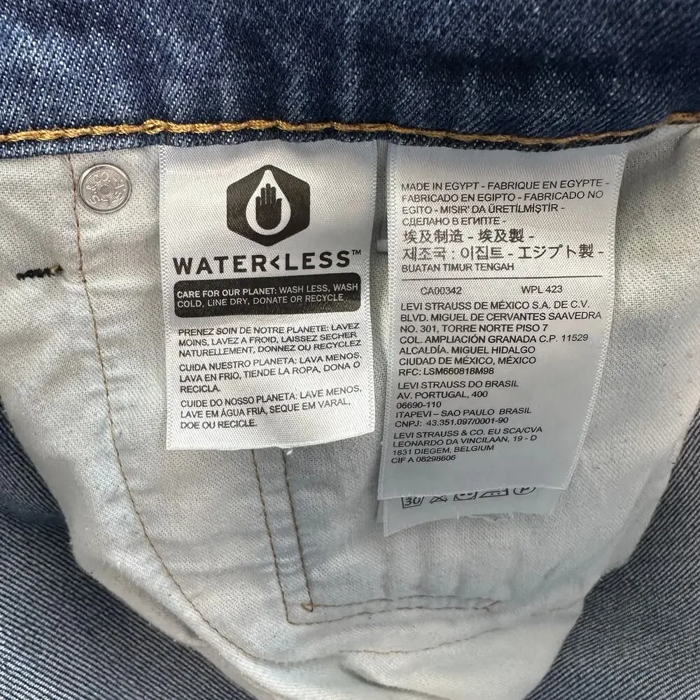 Levi's Jeans Mens W38 L32 Blue Medium Wash High Rise Straight Leg Relaxed Fit